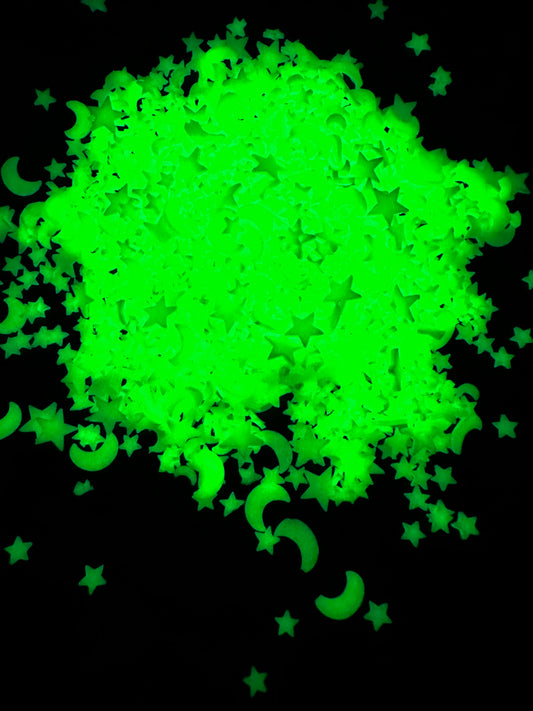 Glow in the Dark Moons and Stars ( sprinkles )