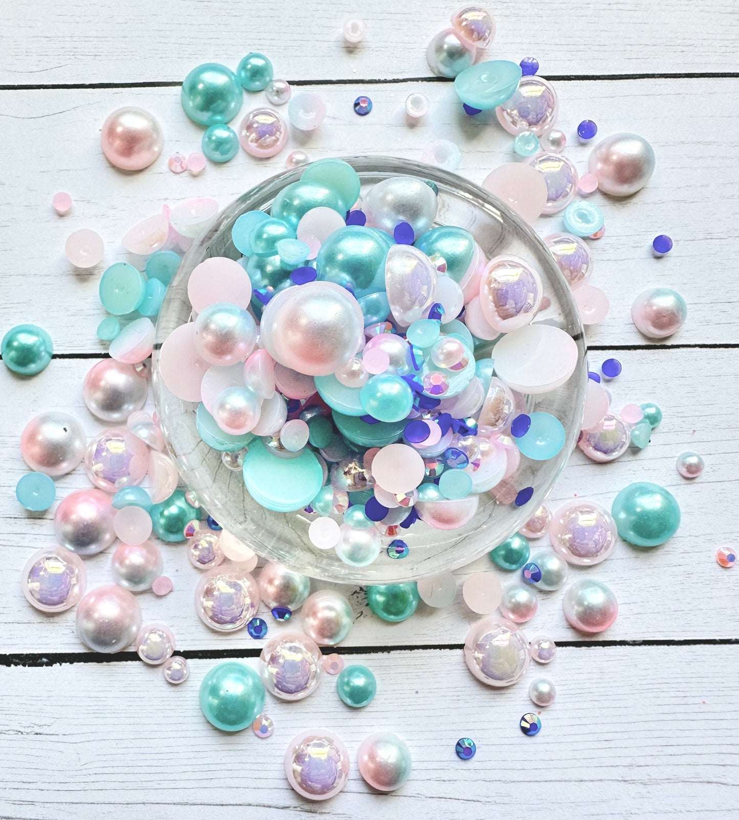 Cottontail (Pearl and Rhinestone Mix)