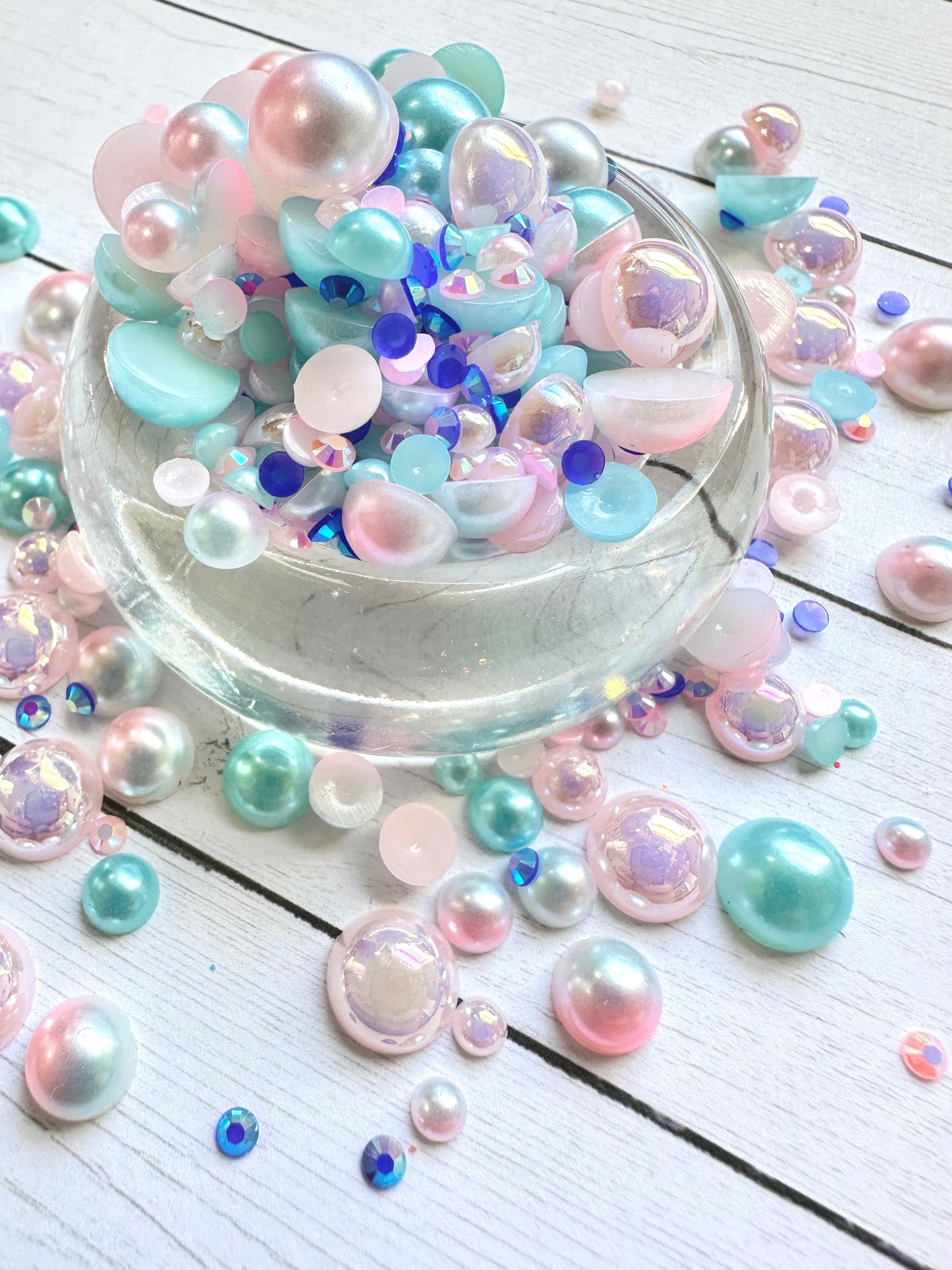 Cottontail (Pearl and Rhinestone Mix)