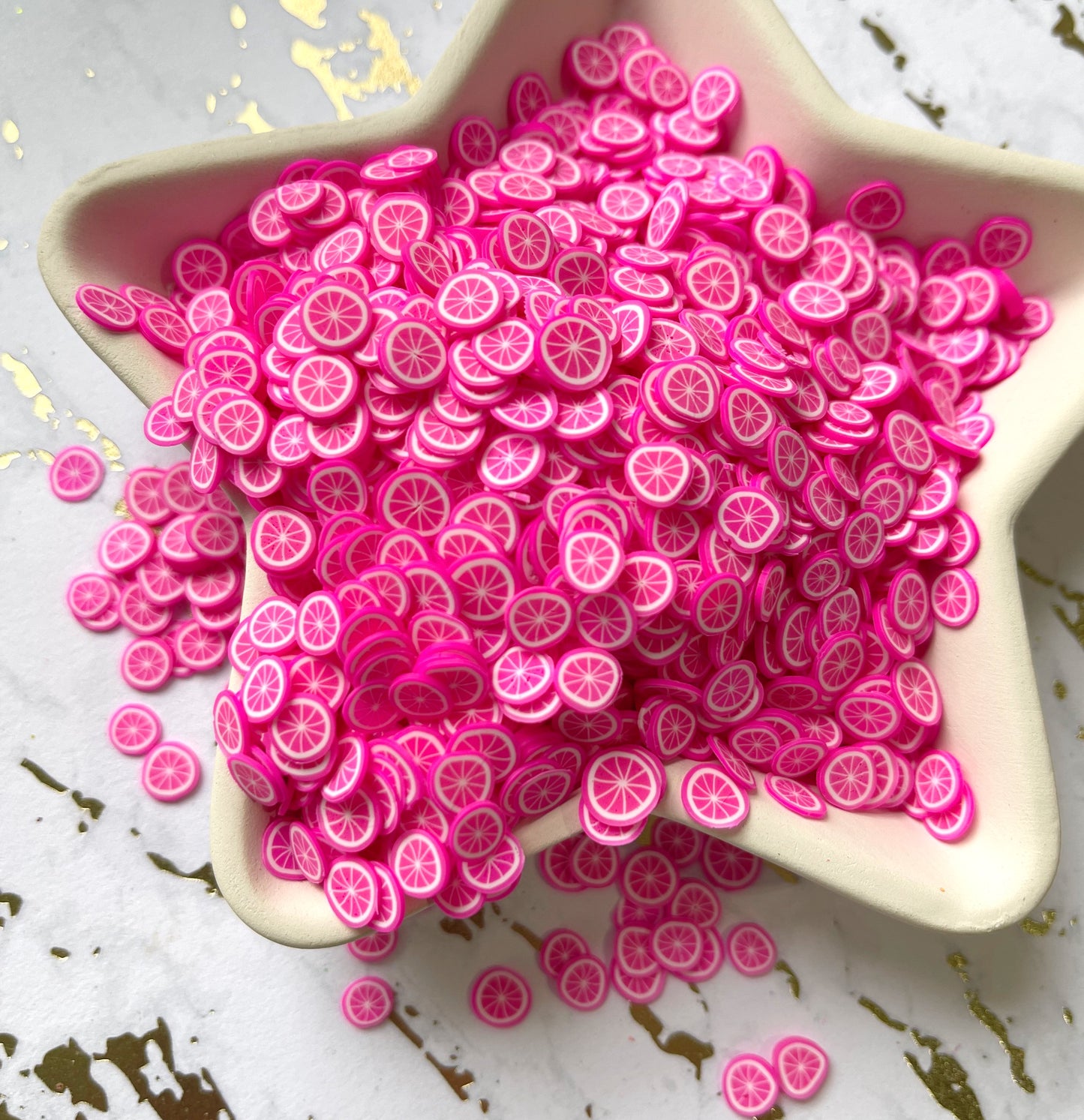 Pink Grapefruit slices ( sprinkles )