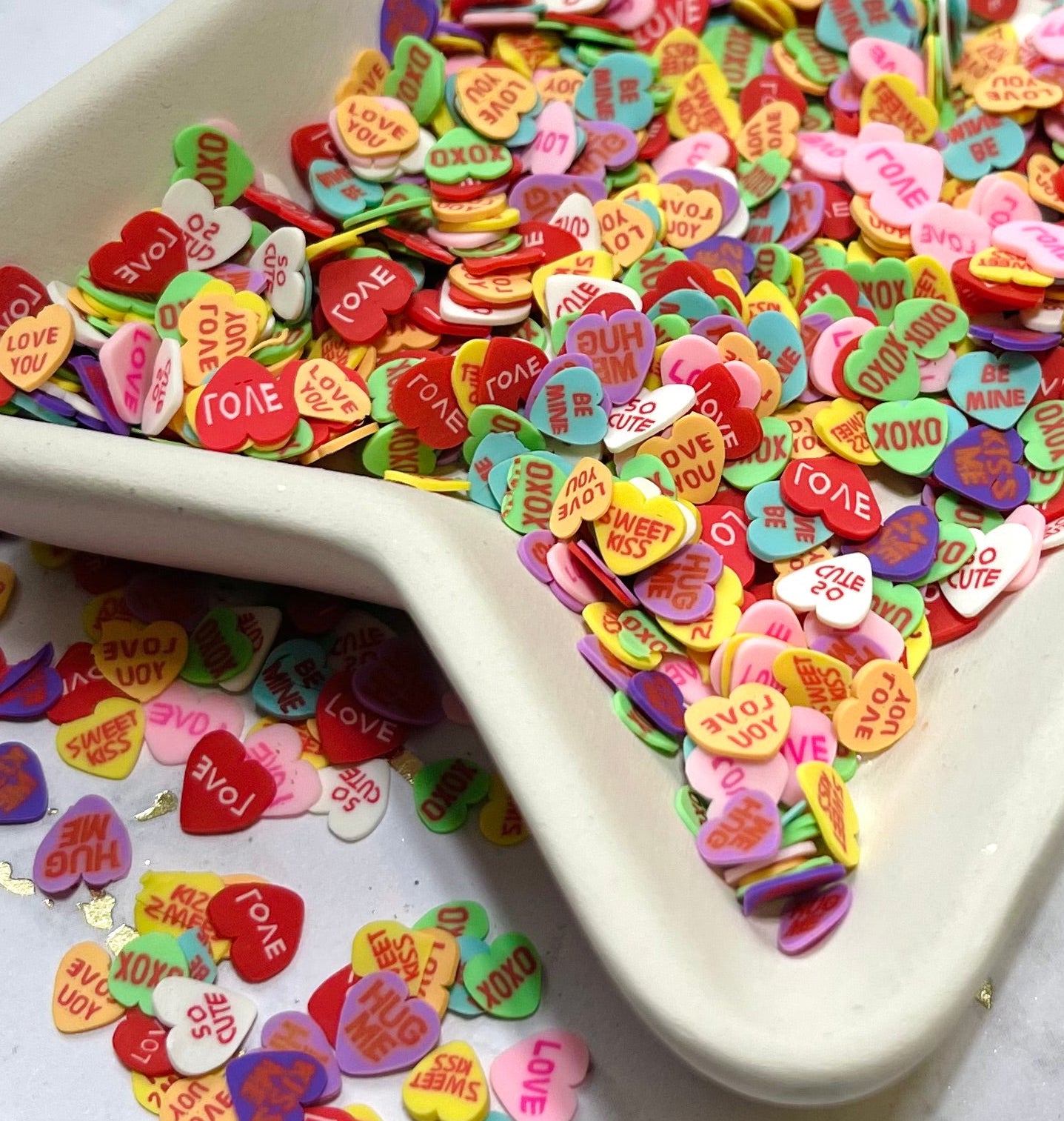 Valentines Conversation Candy Hearts / Polymer Clay pieces