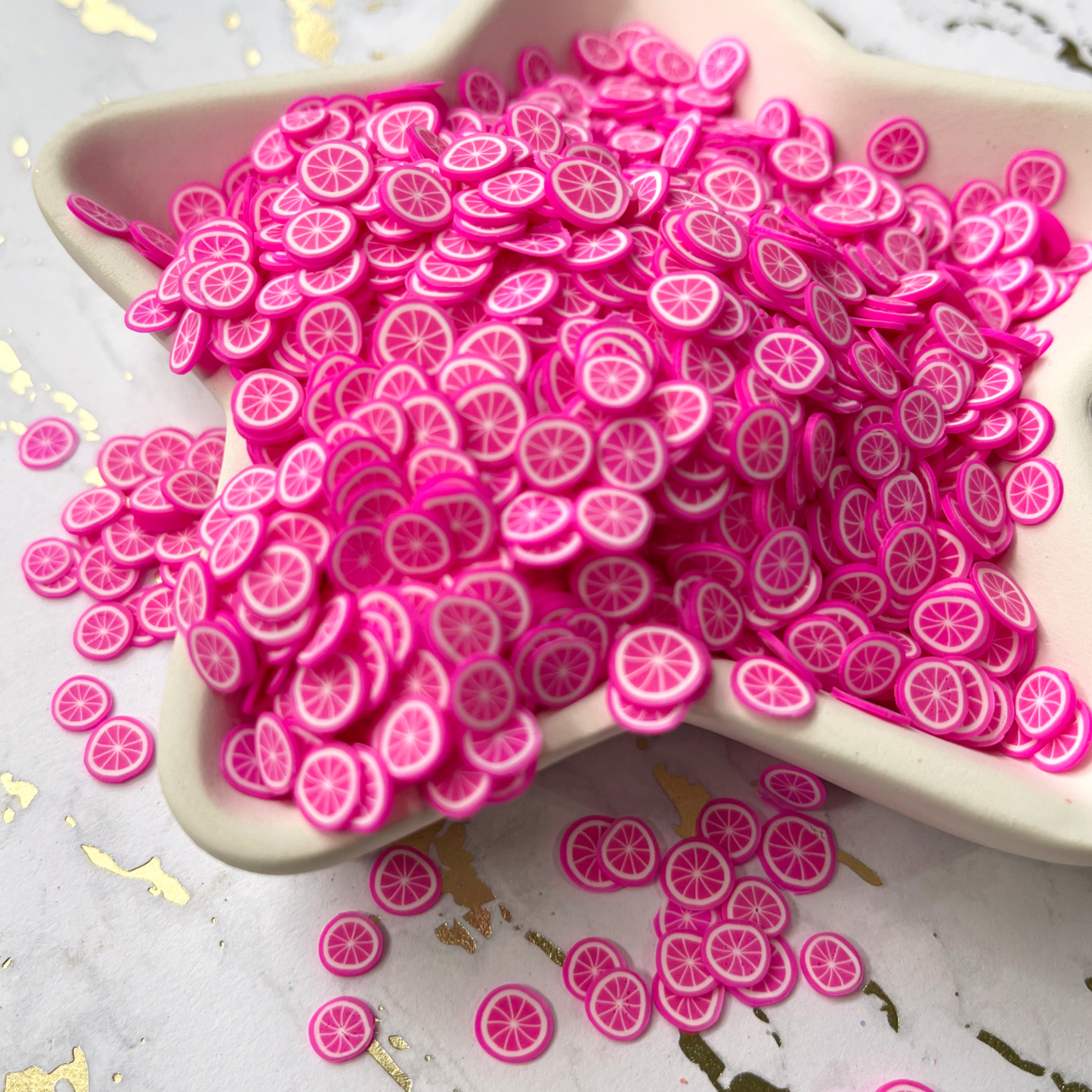 Pink Grapefruit slices ( sprinkles )