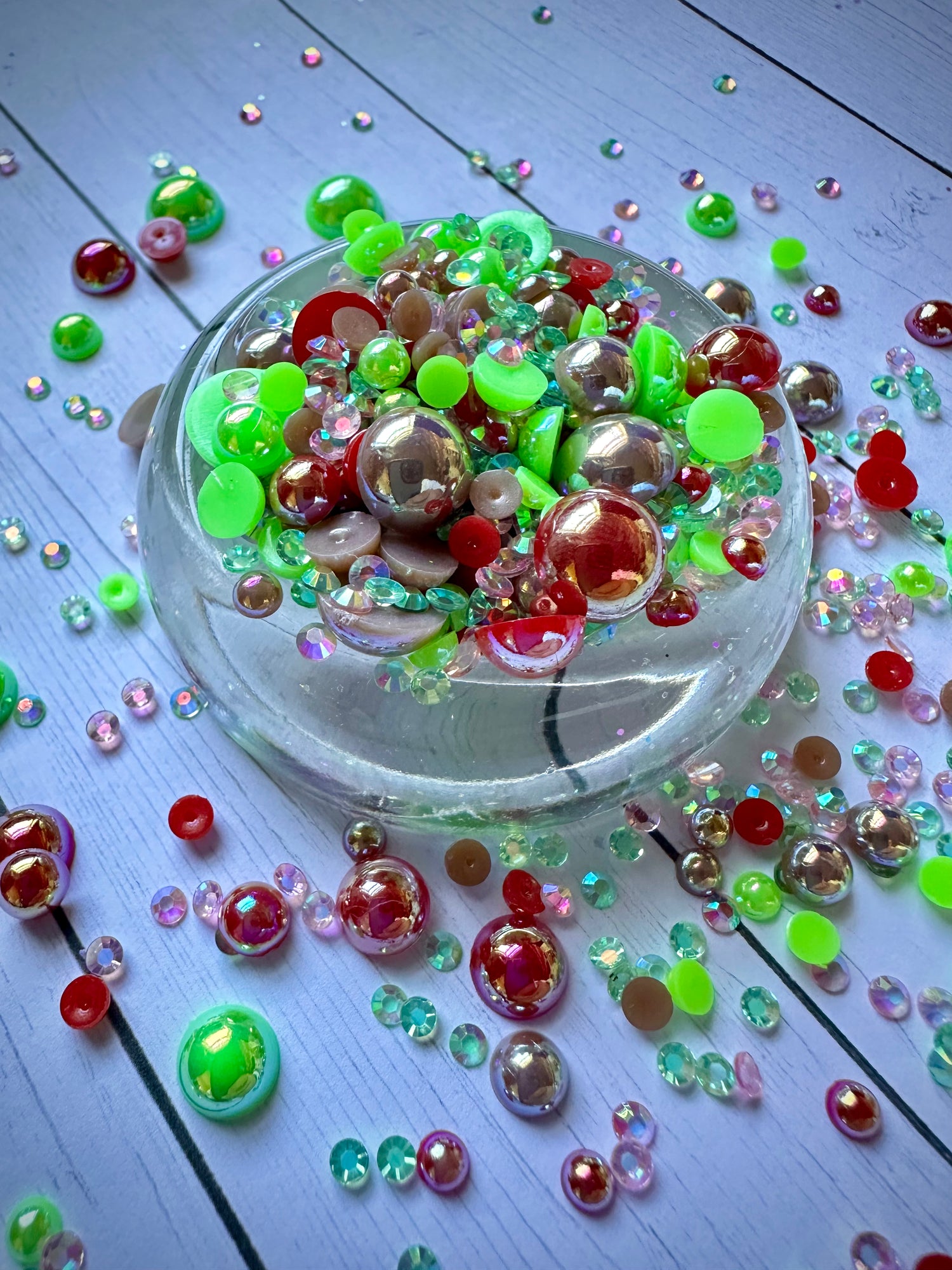 Flat back Pearls and Rhinestones