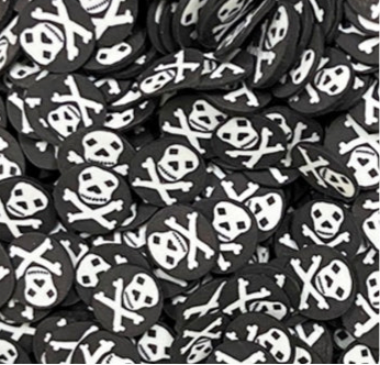 Skull and Crossbones Polymer Clay Sprinkles