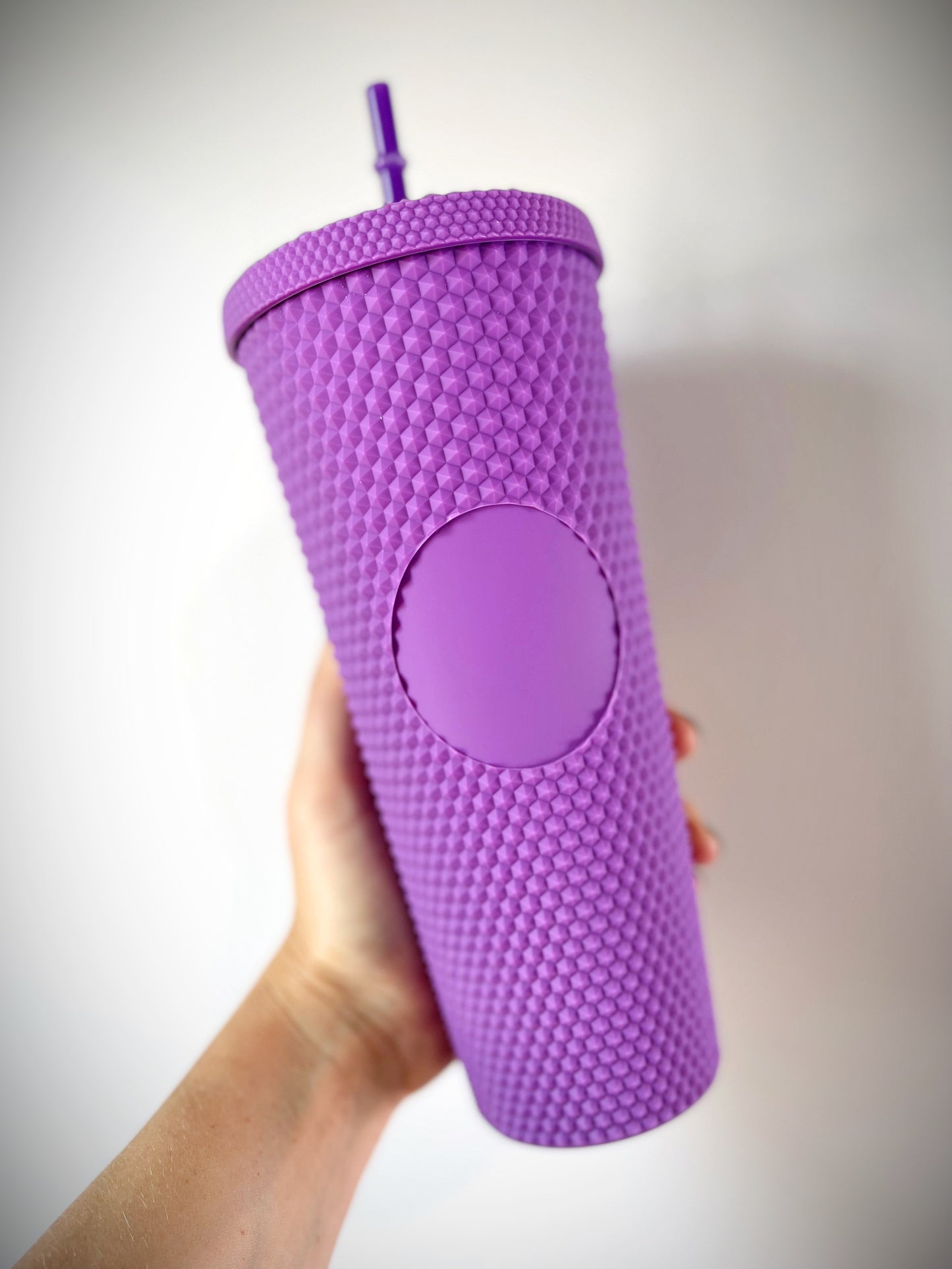 Studded Purple Acrylic Tumbler 24 oz