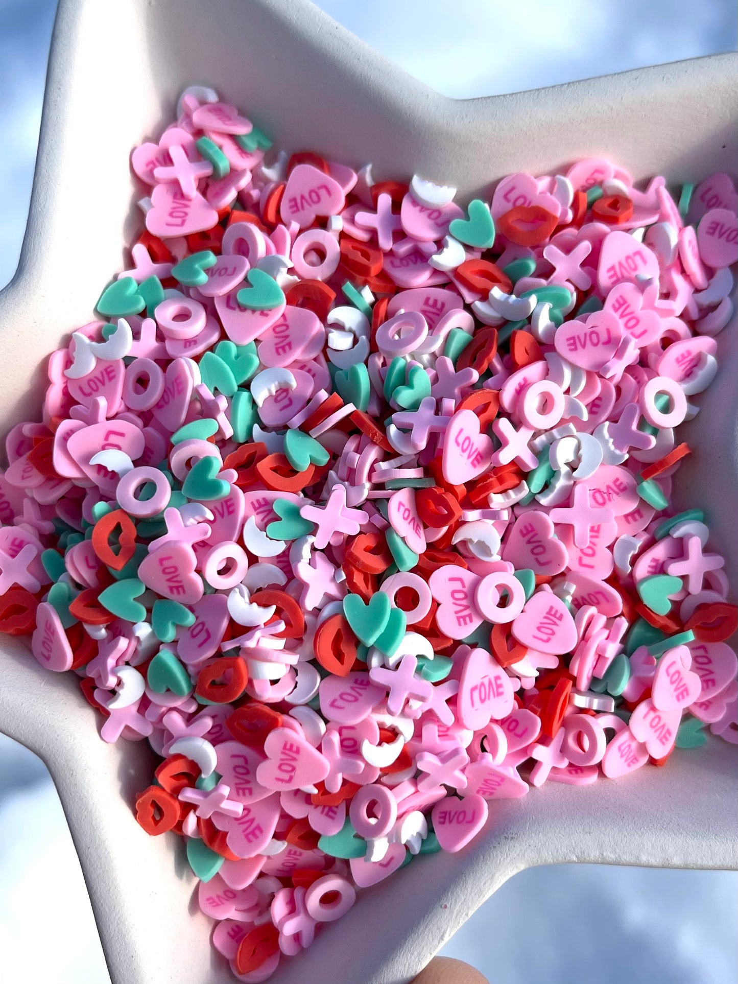 Valentines Sprinkles XOXO Hearts Lips Moons