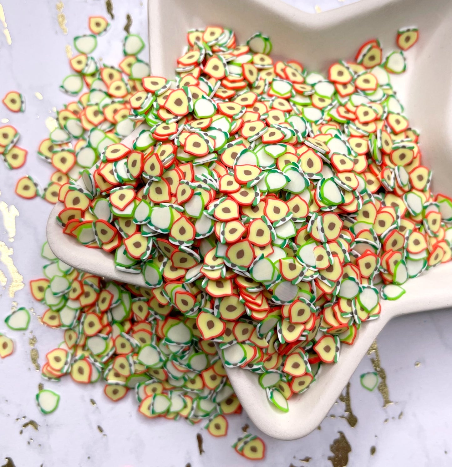 Peach Slices  ( sprinkles )