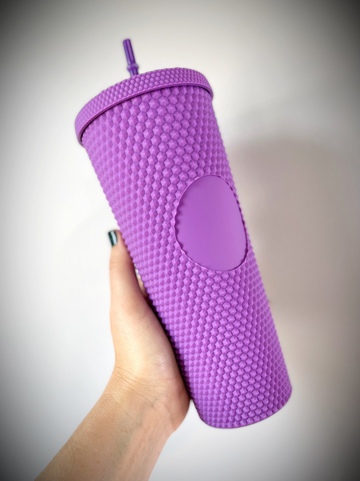 Studded Purple Acrylic Tumbler 24 oz