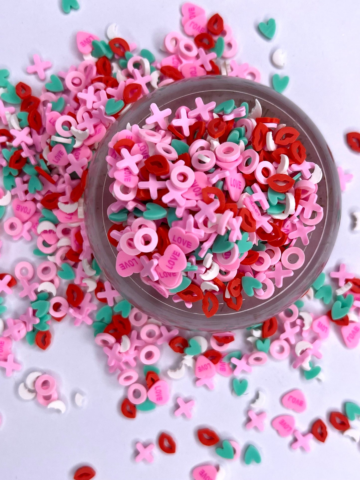 Valentines Sprinkles XOXO Hearts Lips Moons